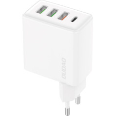 Dudao Ātrs sienas lādētājs 3x USB + 1x USB-C 20W PD QC 3.0 balts