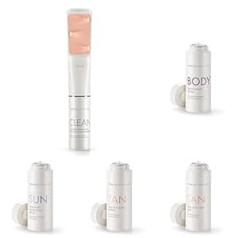 ‎Ioniq Skincare IONIQ Skincare Value Set ar Ioniq One Sprayer Plus Tan Medium, Tan Dark, Sun SPF50, Sun SPF30 un ķermeņa seruma kārtridžu – bezkontakta ādas kopšana bez krēma – Magnetic Skin Technology