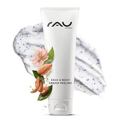 Rau Cosmetics Face & Body Cream Peeling 75 ml - dziļi attīrošs pīlings ar mandeļu eļļu, alantoīnu un pantenolu ķermenim un sejai ar dabīgām abrazīvām daļiņām - normālai un kombinētai ādai