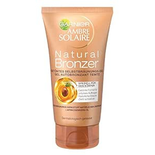 Garnier tonēts pašiedeguma gēls dabīgā iedeguma precīzai uzklāšanai Natural Bronzer Ambre Solaire 150ml