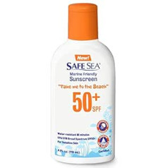 Safe Sea Солнцезащитный крем Safe Sea SPF50+, блокирующий укусы, флакон 120 мл, для чувствительной кожи, защитный лосьон от швов медуз, безопасен для ко