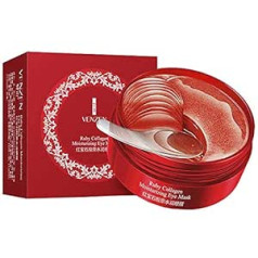 Venzen 30 pāri VENZEN Gold Eye Mask Power Crystal Gel Collagen Masks, ideāli piemērots pretnovecošanās, tumšiem lokiem un pietūkumam (sarkans)