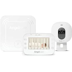 Angelcare AC327 3-in-1 bērnu kustību monitors ar video, balts, AC7327