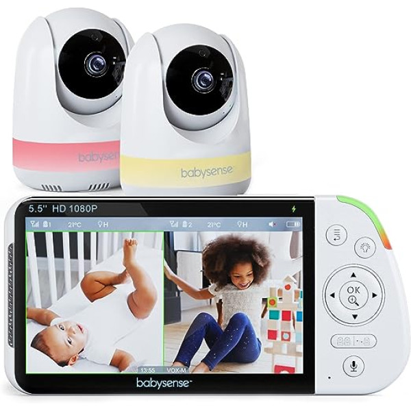 Babysense See 1080p HD WiFi Baby Monitor Camera with Pan, Tilt