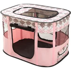 ALLSOPETS Foldable Delivery Room for Cats Dogs Breathable Comfortable Cat Tent Cat Nest Suitable for Cat Kitten Rabbit Small Animals Small Pet House Pink C