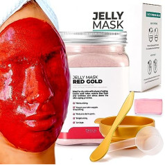 BRÜUN Peel Off Jelly Mask, Premium Quality Sculpting Red Gold Lactic AC Jar Mask pulveris sejas maskai, Ideāli piemērots kosmetologiem, Spa ādas kopšana, Hydro sejas maska