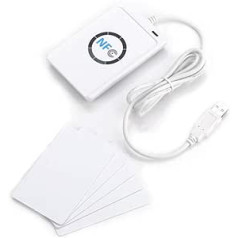Ejoyous IC Card Reader and Writer, Contactless NFC RFID Smart Card Reader and Writer, ACR122U Smart Card with USB Cable, Supports ISO 14443 Type A and B
