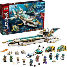 LEGO 71756 NINJAGO Wassersegler, U-Boot-Spielzeug un 10 Ninja-Minifiguren inkl. Kai & NYA-Figuren, Geschenke für Kinder, Jungen und Mädchen ab 9 Jahre