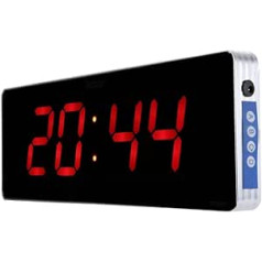 14,2 collu liels sienas stiprinājuma digitālais pulkstenis, elektrisks LED Word displejs, moderns kalendāra sienas pulkstenis istabai, guļamistabai, birojam (kalendārs + temperatūra + nedēļa)