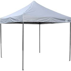 All Seasons Gazebos 2.5 x 2.5 m Pop Up – Metallic Grey Gazebo, Metallic Grey, 2.5 x 2.5