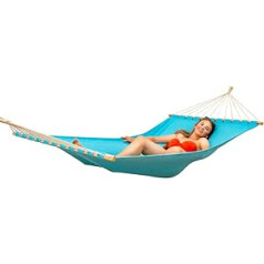 AMANKA XXL Rod Hammock 200 x 120 cm Double Hammock 2 People Hammock Blue