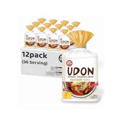 Allgroo Udon Instantnudeln, svaigs, aromātisks, schnelle Zubereitung — iepakojums pa 12 (36 porcijas) (jūras veltes)