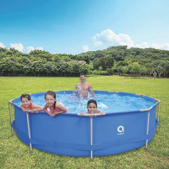 Avenli 98289 Round Super Steel Family Pool / Robust Material Corrosion Protection Technology / Ideal for Summer Garden Parties and BBQs