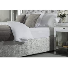 Belledorm luksusa dīvāngultas rāmis — pārveido drip izskatu gultas rāmi — sasmalcināts samta sudrabs — karaļa izmērs