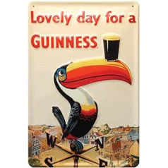 Guinness Metal Sign With Iconic Toucan On A Weathervane (20Cm X 30Cm)