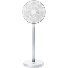 Kamome Living Standing Fan, Table Fan, Extremely Quiet, Fully Adjustable, Height-Adjustable, Horizontal Vibration, Timer, Automatic Shut-Off, Compartment for Essential Oils, Remote Control