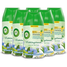 Air Wick Freshmatic Max Room Spray - Uzpilde priekš Air Wick Freshmatic Max - Violeta un pavasara svaiga smarža - 6 x 250 ml Refills Room aromāts un gaisa atsvaidzinātājs