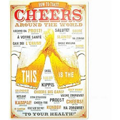 Abaysto Cheers Metal Sign 20x30cm