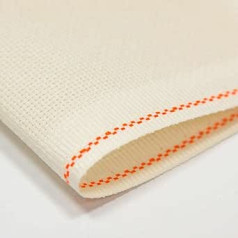 Zweigart Aida Fabric 18 Pieces Cream (264) Cross Stitch Fabric Handmade 50 x 100 cm