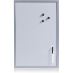Zeller 11538 Magnētiskā Baltā tāfele 40 x 60 cm Alumīnija pelēka