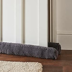 Catherine Lansfield Charcoal Faux Fur Draught Excluder