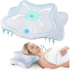 DONAMA Memory Foam spilvens, kakla spilvens, ergonomisks sānu guļvietas spilvens sāniem, muguras un vēdera gulšņiem