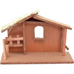 SHATCHI Small and Large Handmade Nativity Scene Nativity Scene Nativity Scene Nativity Scene Jesus Christ Wooden Stable and 10pcs/12pcs Figures House Sculpture Christmas Decoration Christmas