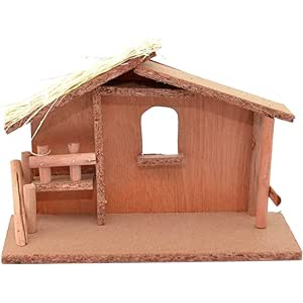 SHATCHI Small and Large Handmade Nativity Scene Nativity Scene Nativity Scene Nativity Scene Jesus Christ Wooden Stable and 10pcs/12pcs Figures House Sculpture Christmas Decoration Christmas