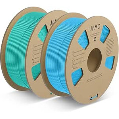 JAYO PLA Meta pavediens 1,75 mm, 3D printera pavediens PLA Meta, 2,2 kg spoles, laba izturība, vienmērīgāka ekstrūzija, piemērota ātrai drukāšanai, izmēru precizitāte +/- 0,02, Meta PLA zaļa + zila