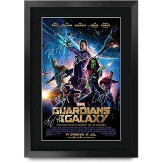 HWC Trading A3 FR Galaxy Guardians of the Galaxy 1 Kriss Prats un Cast Gifts Drukāts plakāta autogrāfa attēls filmu piemiņlietas faniem — A3 ierāmēts