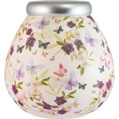 Pot Of Dreams Box | Butterfly Flower Money Box | Break Open | Funny Saving Jar or Keepsake for Home Decoration for Men and Women | Ceramic | Light Pink, Multicoloured, One Size