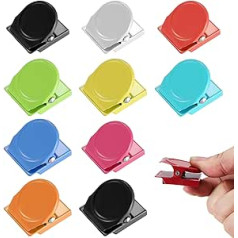 10 Stück Kühlschrank-Magnet-Clips, Kühlschrankmagnete, magnetische Clips, bunte, starke Whiteboard-Magnete für Whiteboard, Pinnwand, Kühlschrank, Bild, Memo Notiz, Zuhause, Büro, Magnet-Clips