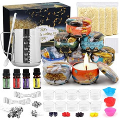 TEPENAR Unique Candle Making Set - Ideal Candle Making Kit and Scented Candle Gift Set for Christmas, Birthday, Mother's Day, Women and Children