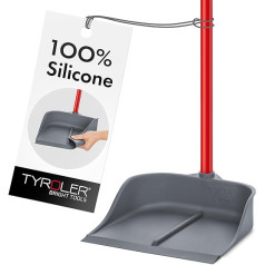 Tyroler Bright Tools silikona putekļu panna rokas birstei, stāvoša, izgatavota no 100% lieta silikona, viegli tīrāma, spēcīgs slaucīšanas leņķis ideālai netīrumu uzsūkšanai