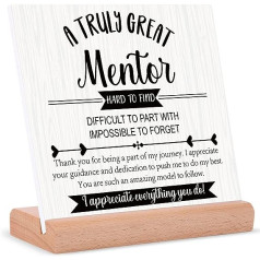 Mentor Gifts for Women and Men, Thank You Sign, Plaque with Stand, Gifts for Mentor, Farewell, Retirement, Appreciation, Gifts for Consultation, Colleagues, Trainers, Supervisors