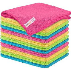 HOMESmith Pack of 24 Extra Large Premium Microfibre Cleaning Cloths