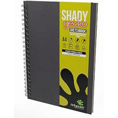 Artgecko Shady A4 Portrait Sketchbook 80 Pages (40 Sheets) Mixed Coloured Paper