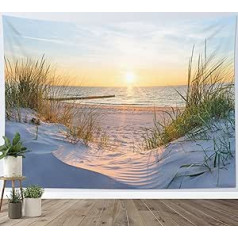 LB Tapestry Nature Wall Towel Sunset by the Sea Wall Hanging Summer Landscape Tapestry for Living Room Bedroom Dorm Wall Decoration 200 x 150 cm
