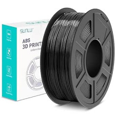 3D Printer Filament, 1.75 mm, Acrylonitrile Butadiene Styrene (ABS), Black