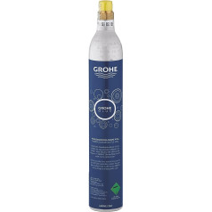 GROHE Blue CO2 Bottle (425 g, for every water carbonator, for up to 60 litres), chrome, 40651000