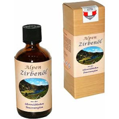 Alpu priežu eļļa ar labāko Šveices priežu eļļu no Austrijas Tauernas; 'pinus cembra' priežu eļļa reģenerācijai/masāžai/ādas kopšanai; (100 ml - priežu eļļa)