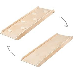 roba 2-in-1 Slide & Climbing Board, Extension for roba Climbing Triangle, Natural Wood
