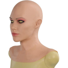 Yuewen European Beauty Girl Mask Reālistiska rokām darināta silikona galvas maska Cosplay ballītei