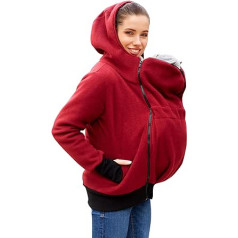 Be Mama — apģērbs grūtniecēm un zīdaiņiem Bergami 3 in-1 pārnēsāšanas jaka / džemperis / grūtnieču jaka / sieviešu jaka vienā mīkstā vilnā