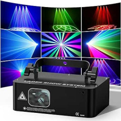 DMX512 Disco Light Party Light Stage Light Sound Activated LED Projector Beam Effect Strobe RGB Light for Christmas Halloween Wedding Karaoke Show Bar Dancing