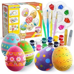 24 Piece Easter Egg Painting Set Plastic Eggs Doodle Kit