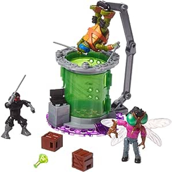 Mattel Mega Bloks DMX50 celtniecības rotaļlieta, TMNT Playset mutāciju laboratorija