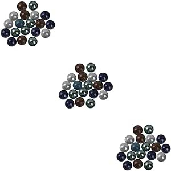 ifundom Pack of 120 Transparent Beads Marbles for Children Shooter Marbles Glass Grain