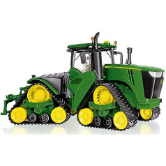 WIKING 077849 John Deere 9620RX modeļa traktors, 1:32, metāls/plastmasa, no 14 gadiem, daudzas funkcijas, 4 Caterpillar piebraucamie ceļi, kustīgs šarnīrsavienojums