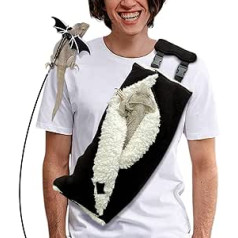 Adjustable Fluffy Carrier, Bearded Dragon, Hands Free Reptile Carrier with Leash Accessories for Small Animals Kitten Ferret Squirrel Hamster Parrot (XL)